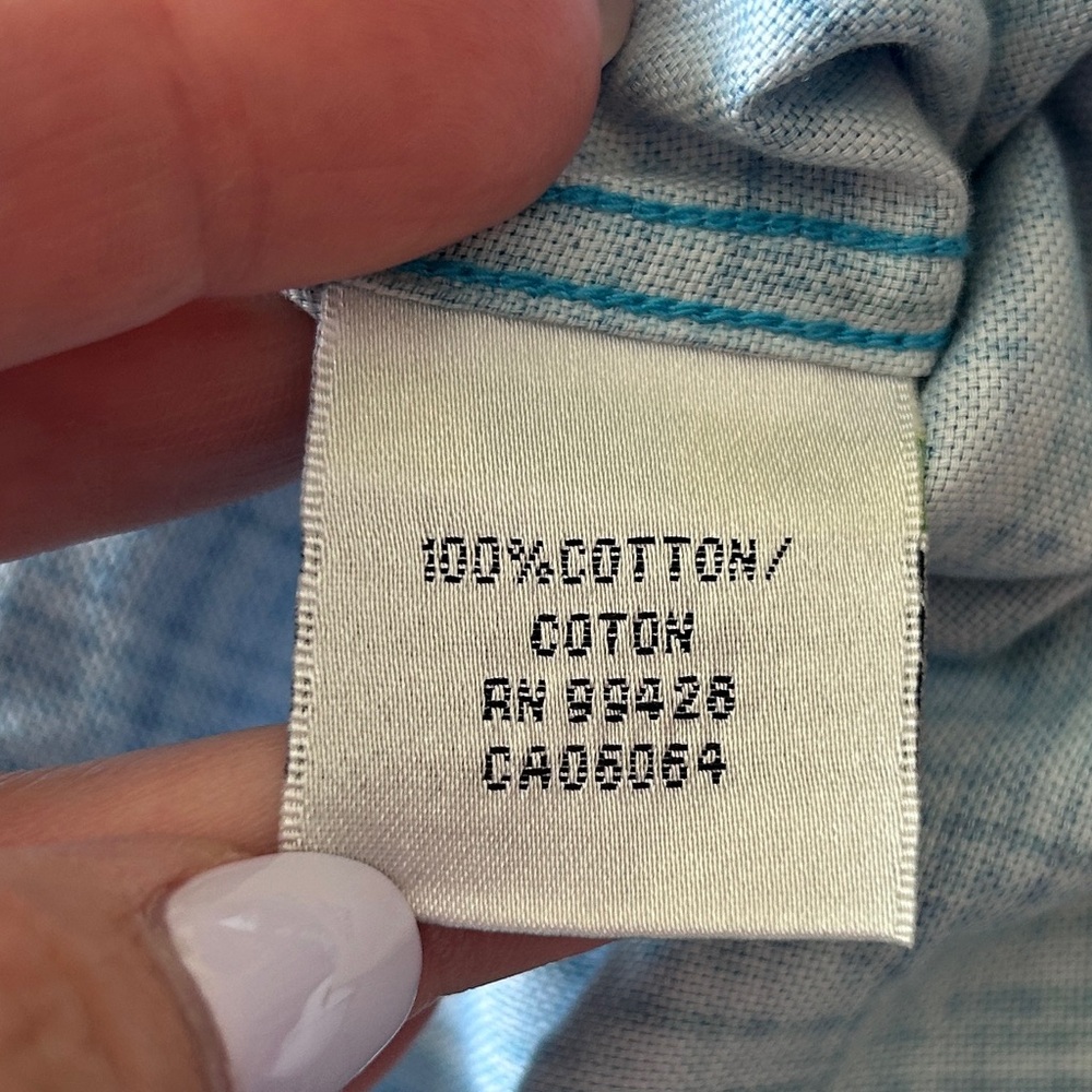 Bugatchi Turquoise Checkered Button Down Shirt - image 5